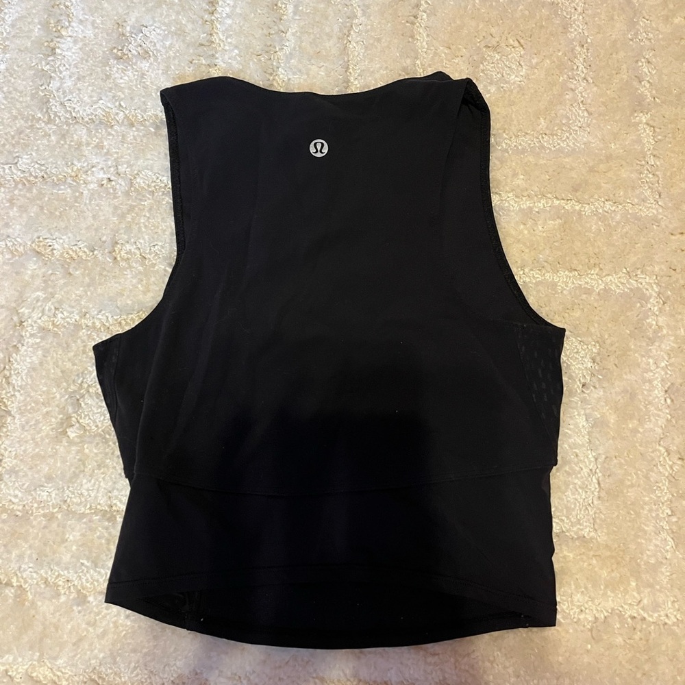 -Lululemon Athletica Black Muscle Tee